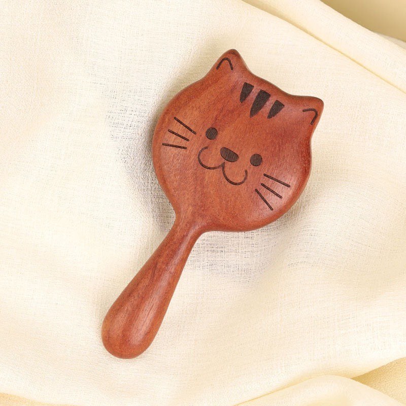 🐱Kids Cat-Shaped Wooden Hair Brush, Air Cushion, Sandalwood Handle🐱