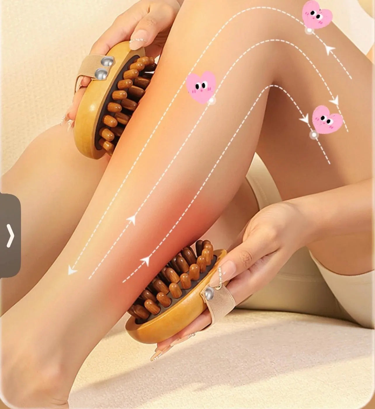 🌿 Wooden Gua Sha Massage Brush – Natural Meridian Body & Wellness Tool & Glow Skin